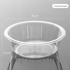 뚜껑이 투명 플라스틱 물통 휴대용 세탁통 도구 학생 청소 키트, 9. 분지 - 투명, 1L