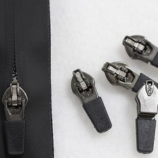 블랙 고무 손잡이 5호 방수 지퍼용 지퍼머리 5개입, 5개