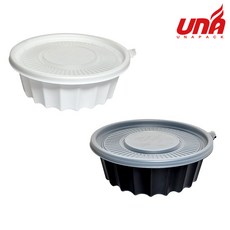 고밀폐-블랙 195파이 탕용기 소 대한민국 배달용기 1등 유나팩 오늘간데이, 1세트, 300세트