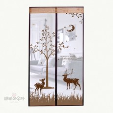 Jon 사슴 현관문 모기장 90x210cm 브라운 방충망 OC_0330TG