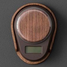 다도용 저울 정밀 디지털 휴대용 계량기 보이차 찻잎 녹차 소형 계량저울, 기본 모델명/품번, 티 저울 브라운 + 호두나무 쟁반, 1kg