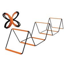 多形態訓練敏捷梯, 1個, 【10格400公分-加粗鋼】送收納帶, 黑橙