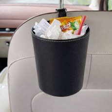 차량용쓰레기통 차량정리 간편수납 다온스토어, 블랙