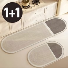 [1+1] 앤시오 빨아쓰는 주방 규조토 발매트 세트, A타입