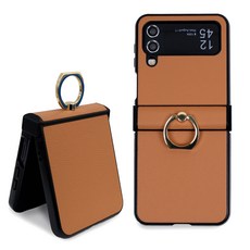 리네시 갤럭시 호환 Z플립 지플립 힌지보호 가죽 링 핸드폰 케이스