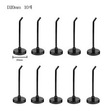 [제이스샷] 7cm 초강력 네오디움 다용도 자석 롱후크 무광블랙, 10개, 블랙D20mm