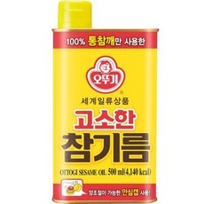 Ottogi 不倒翁 香麻油 芝麻油 500ml 安心瓶蓋設計, 1罐