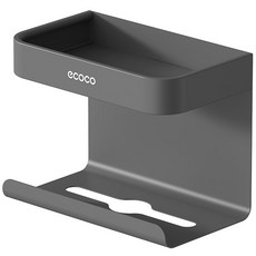 ECOCO 意可可 五金 防水壁掛衛生紙架 免打孔置物架, E24151槍灰色, 1個