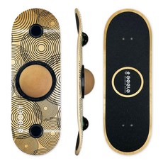 전문가용 밸런스 보드 균형 코어 훈련 스케이트보드 서핑 홈트레이닝, 1개, 내추럴 우드 코일