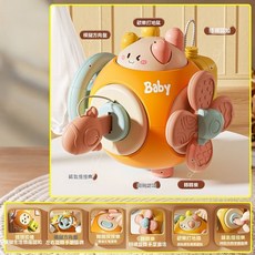 Baby 多功能六面體益智玩具 忙碌球, 1個, 蒙氏早教忙碌球【6面啓蒙玩法】加大號,精選優質材料/不怕寶寶淘氣