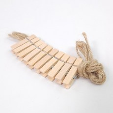 감성 인테리어 나무 집게 마끈 구성 사진장식용 DIY 세트, 1개