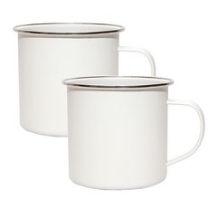 하우스홈 캠핑법랑머그(4Color) 머그컵 2P, 그레이