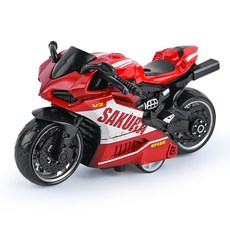 SAKURA-V2 合金迴力摩托車模型, {紅色卡迪}opp袋, 1個