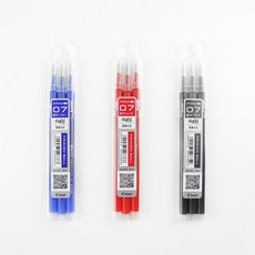 JSTrading [3개입] 파이롯트 열펜 0.7mm 리필심 1세트 (볼펜 타입) 프릭션 아이롱펜 열사인펜 다리미펜 지워지는펜, 1개, 레드