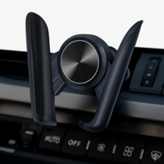 라발스 송풍구 대시보드 차량 휴대폰거치대 자동고정, 블랙, 1세트