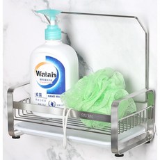 리빙프로젝트 물빠지는 스텐 수세미거치대 수세미 걸이 받침대, 중형, 1개