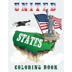 United States Coloring Book: Maps of the 50 States of the USA Educational Coloring Book for Kids U... Paperback, Only1million Inc, English, 9781716351334