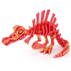 3D 인쇄 공룡 움직일 수있는 Echinosaurus 입상 드래곤 뼈 모델 데스크탑 공예 장식 어린이를위한 크리 에, 01 13.5cm, 08 Color 9