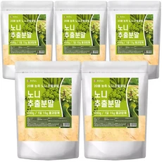 노니 추출 분말 가루 X 5개, 1개, 500g