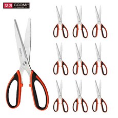 다용도 스텐 쿠치 양손 주방 가위 적색 식당 고기 업소용 10개묶음 식당용주방가위 업소용가위 주방가위
