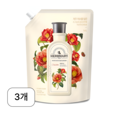 허브마리1848 초고농축 섬유유연제 제주동백 카멜리아 힐 리필, 1.6L, 3개