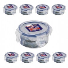 락앤락 클래식 소형 원형 89*43mm 100ml 밀폐용기 반찬 소스 미니, 100ml(9개), 1세트