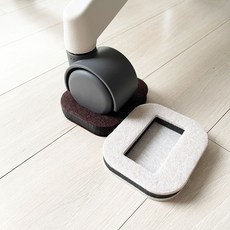 바퀴 패드 타일 의자 마루바닥용 5p 42256PC 1(pc), 화이트