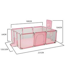 두꺼운 강철 파이프가있는 놀이터 Corralito 놀이 공원 활동 울타리 공 상자 게임, 러시아, Pink L