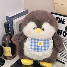 Asure 턱받이 펭귄인형 뽀글이 귀여운인형 수면 쿠션