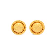 페라가모 중고 1980-1990's 라운드 클립온 이어링