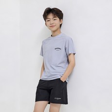 아동 주니어 반팔 래쉬가드 보드숏 상하 세트 DH49GR-2 비치웨어 수영복
