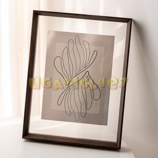 立體相框 雙面透明畫框, 1個, A028黑胡桃色,【50*50cm】