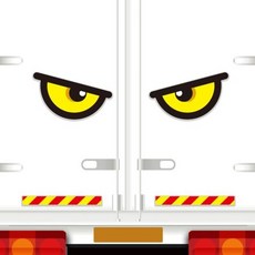 혜명마트 앵그리왕눈5 고휘도반사 대형 차량스티커 280x280mm, 1개