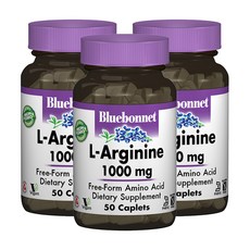 블루보넷 L-아르지닌 1000mg 비건 캐플렛, 50정, 3개