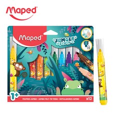 Maped 不縮頭幼兒彩色筆12色 叢林款 一洗即淨, 1個