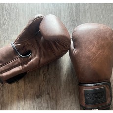 GINGPAI 復古拳擊手套, 1個, 咖啡色-10盎司, 咖啡色