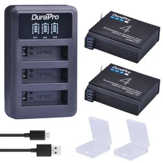 듀라프로 1680mAh 배터리 고프로 히어로 4 LED 3 충전동 블랙 실버 액션 카메라 AHDBT-401, 03 2 Battery Set, 03 2 Battery Set