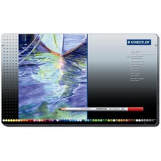 施德樓 STAEDTLER 金鑽級水性色鉛筆60色組，色彩鮮明，筆觸滑順，安全無毒，適用於多種紙材。, 1個