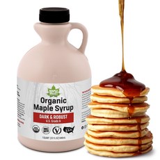 메이플 밸리 유기농 순수 메이플 시럽 다크 & 로버스트 팬 Maple Valley Organic Pure Maple Syrup Dark & Robust Better Than P, 1개, 946ml