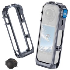 Inksoon Insta360 x5 Insta 360 X5용 금속 보호 케이스 다기능 구조의 알루미늄 프레임 유틸리티 케이지 그레이 아이언 224240