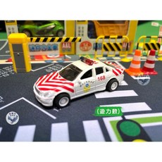 奧麗迷你合金車 台灣計程車 警車 消防車 迴力仿真小汽車玩具 1:64比例, 國道警察, 1個