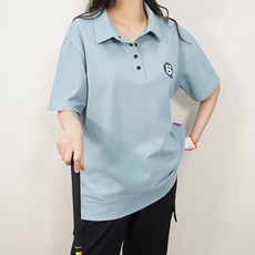 biggirlstory 高爾夫女款大尺碼基本款鈕扣翻領短袖高爾夫T恤