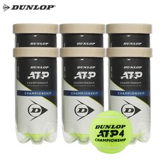 던롭 ATP 챔피언쉽 시합구 캔볼 6캔 12개입 테니스공, 6개