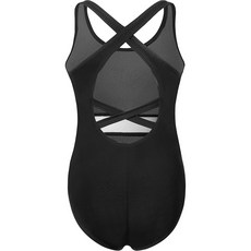 발레복 체조 여성 메시 탱크 슬리브리스 허리 WYHDY 스트랩 유니폼 크로스 레오타드