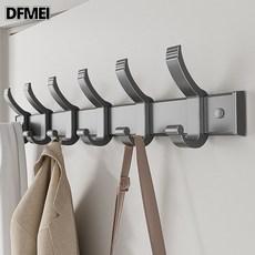 DFMEI 槍灰色毛巾架免打孔太空鋁輕奢風浴室置物架衛生間浴巾架壁掛套裝, 1個, 如圖