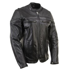 Milwaukee Leather 밀워키 레더 LKL27008 여성용 프리미엄 블랙 가죽 오토바이 라이더 재킷 CE 아머 보호 - XL, L