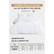 호주 양털 이불 진드기 방지 항균 따뜻한 양모 벨벳, A. 사계절용+진드기방지항균