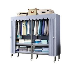 簡易衣櫃 月光灰 168x50x180cm, 【升級加滑輪】月光灰【168CM】