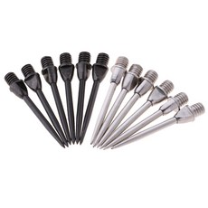 shangren 전자 다트용 12개 모듬 2BA 스레드 다트 스틸 팁 컨버터 포인트, 30mm, 실버 블랙, 1개