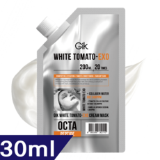 GIK 화이트 토마토 엑소 톤업 광채 수분 진정 슬리핑 크림 바르는 마스크 팩, 1개, 30ml